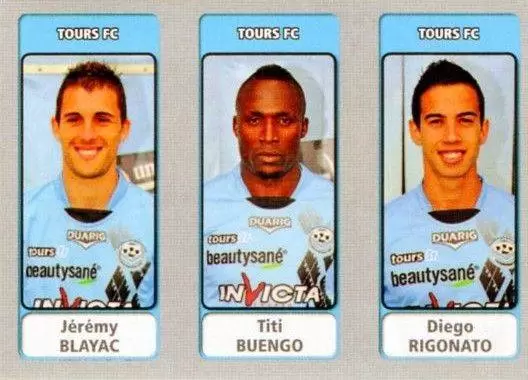 Foot 2011-12 - Jérémy Blayac / Titi Buengo / Diego Rigonato - Tours FC