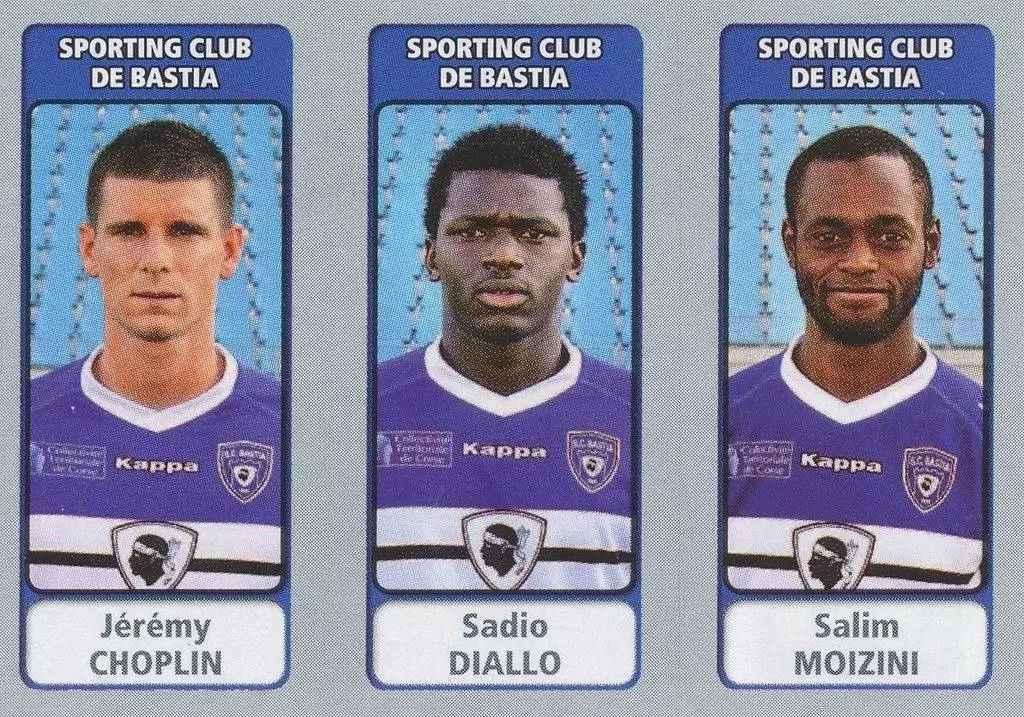 Foot 2011-12 - Jérémy Choplin / Sadio Diallo / Salim Moizini - Sporting Club de Bastia