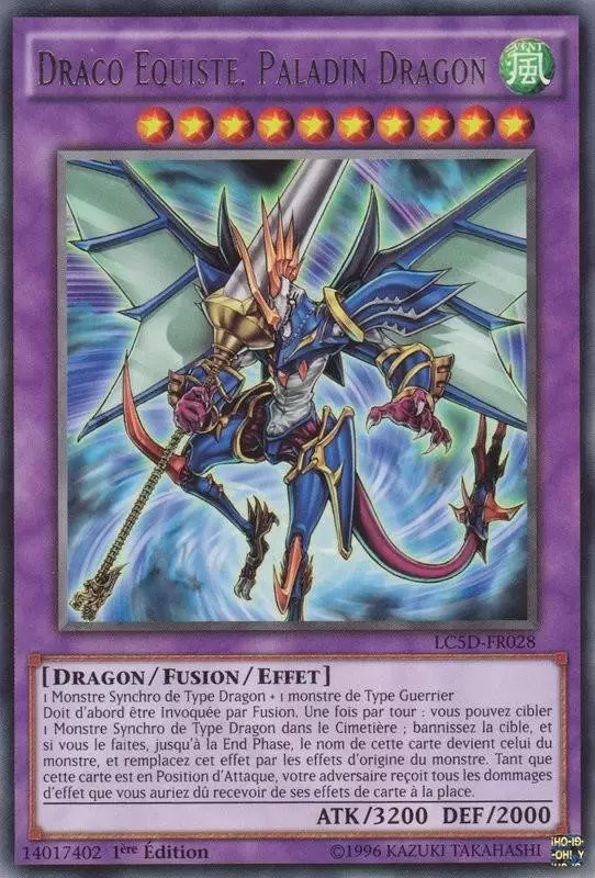 Collection Légendaire 5d\'s LC5D - Draco Equiste Paladin Dragon