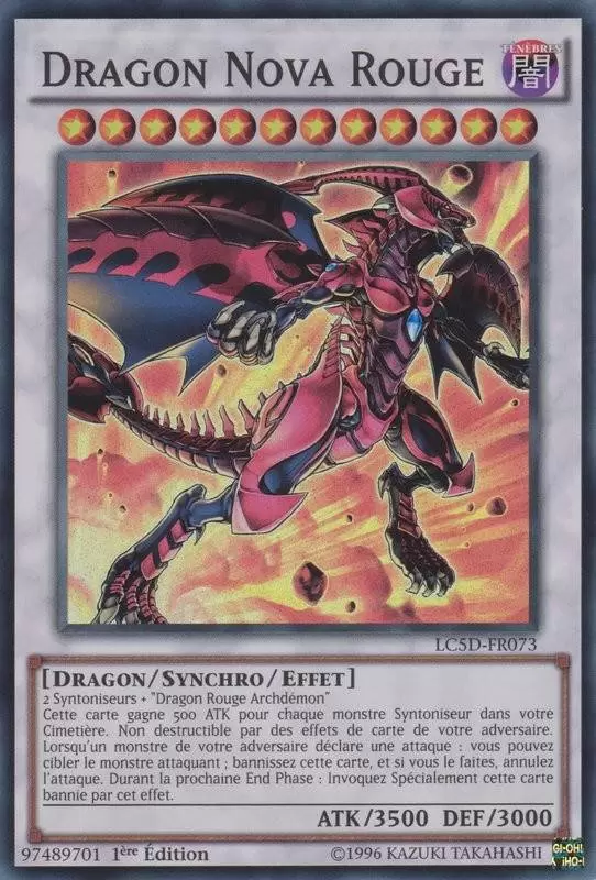 Collection Légendaire 5d\'s LC5D - Dragon Nova Rouge