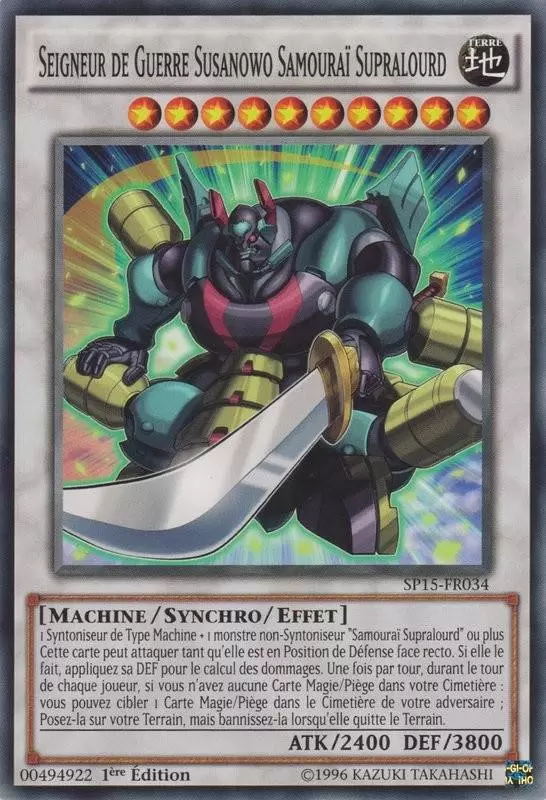 Pack Etoile Arc-V SP15 - Seigneur de Guerre Susanowo Samouraï Supralourd