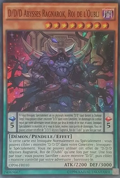 OTS Pack de Tournoi 4 OP04 - D/D/D Abysses Ragnarok, Roi de l\'Oubli