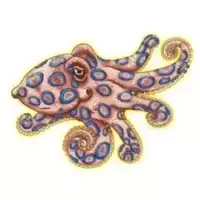  Octopus with blue rings