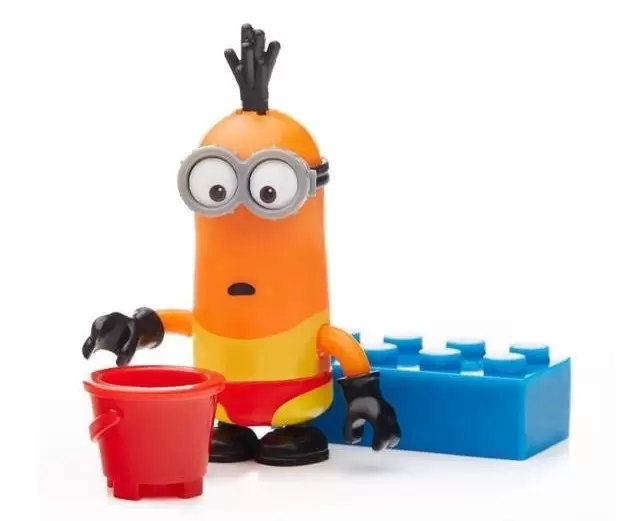 Serie 5 : Minions MEGA BLOKS - Kevin à la plage - Orange
