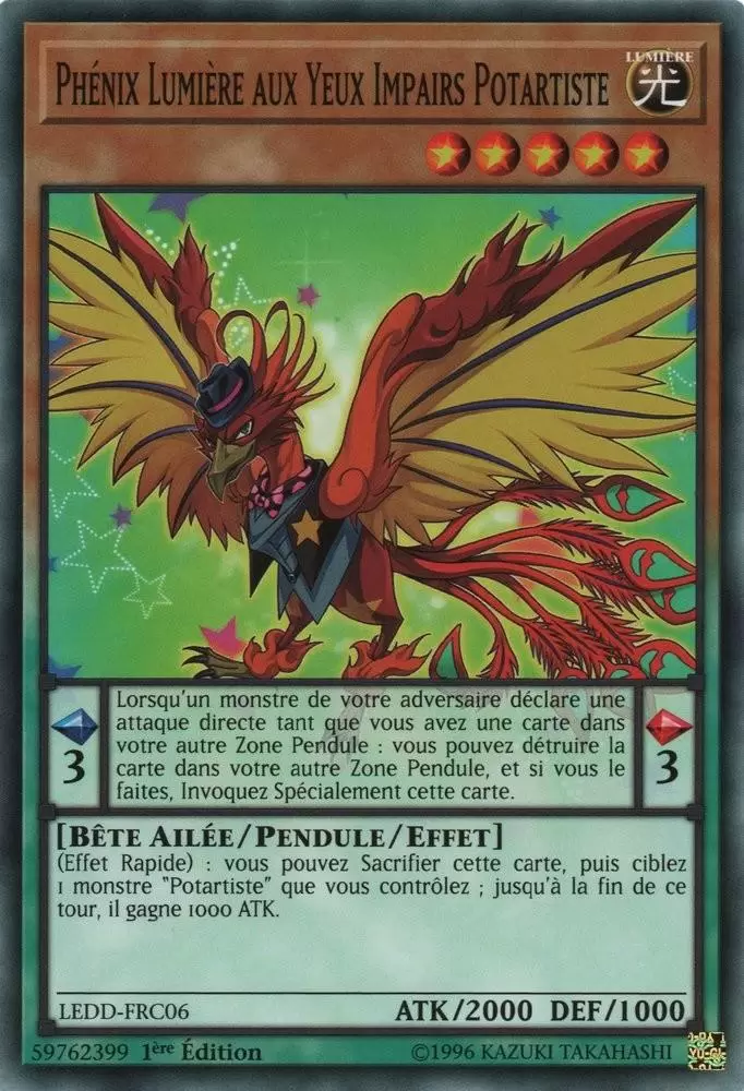 Dragon Légendaire LEDD - Phénix Lumière aux Yeux Impairs Potartiste