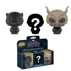 Black Panther - Black Panther, Erik Killmonger and mystery one 3 Pack