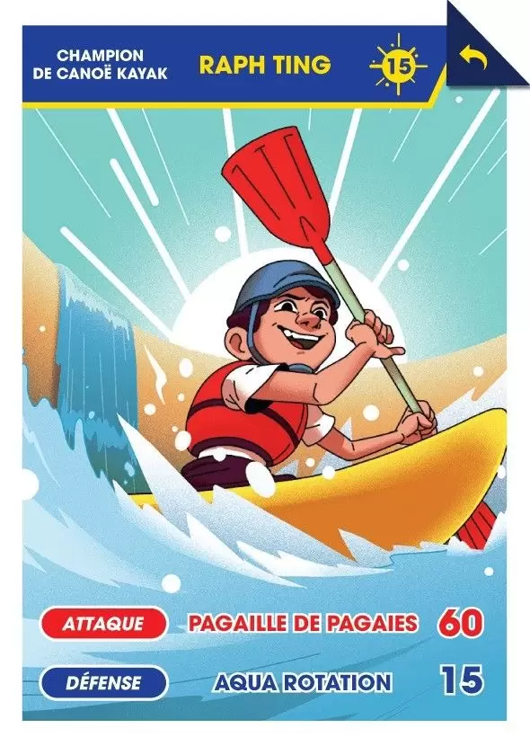 Cartes Tour du monde des sports (Pitch - Brioche Pasquier) - Raph Ting - Canoë Kayak