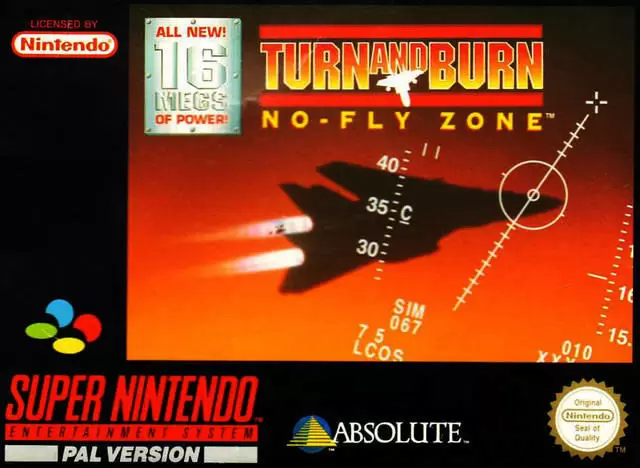 Super Famicom Games - Turn and Burn: No Fly zone