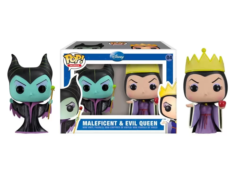 Pocket Pop! and Pop Minis! - Pop! Minis Disney - Maleficent & Evil Queen 2 Pack