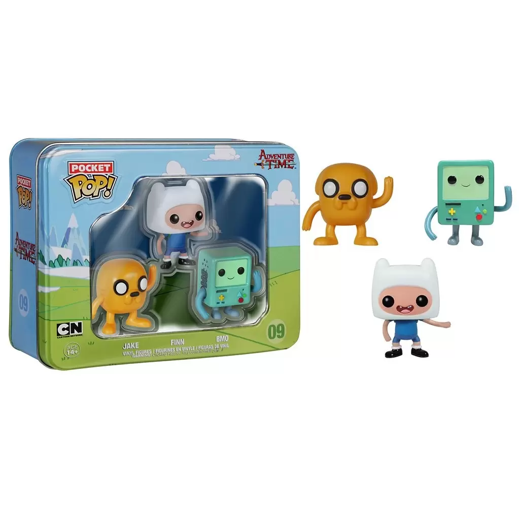 Pocket Pop! and Pop Minis! - Tinbox - Adventure Time - Jake, Finn, and BMO 3 Pack