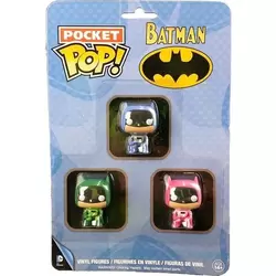 Batman - Blue, Pink and Green 3 Pack