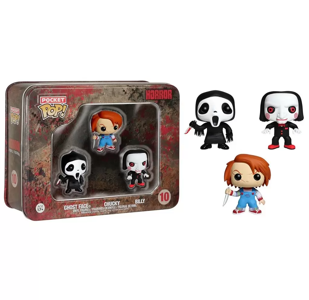 Pocket Pop! and Pop Minis! - Tinbox - Horror - Ghostface, Chucky and Billy 3 Pack