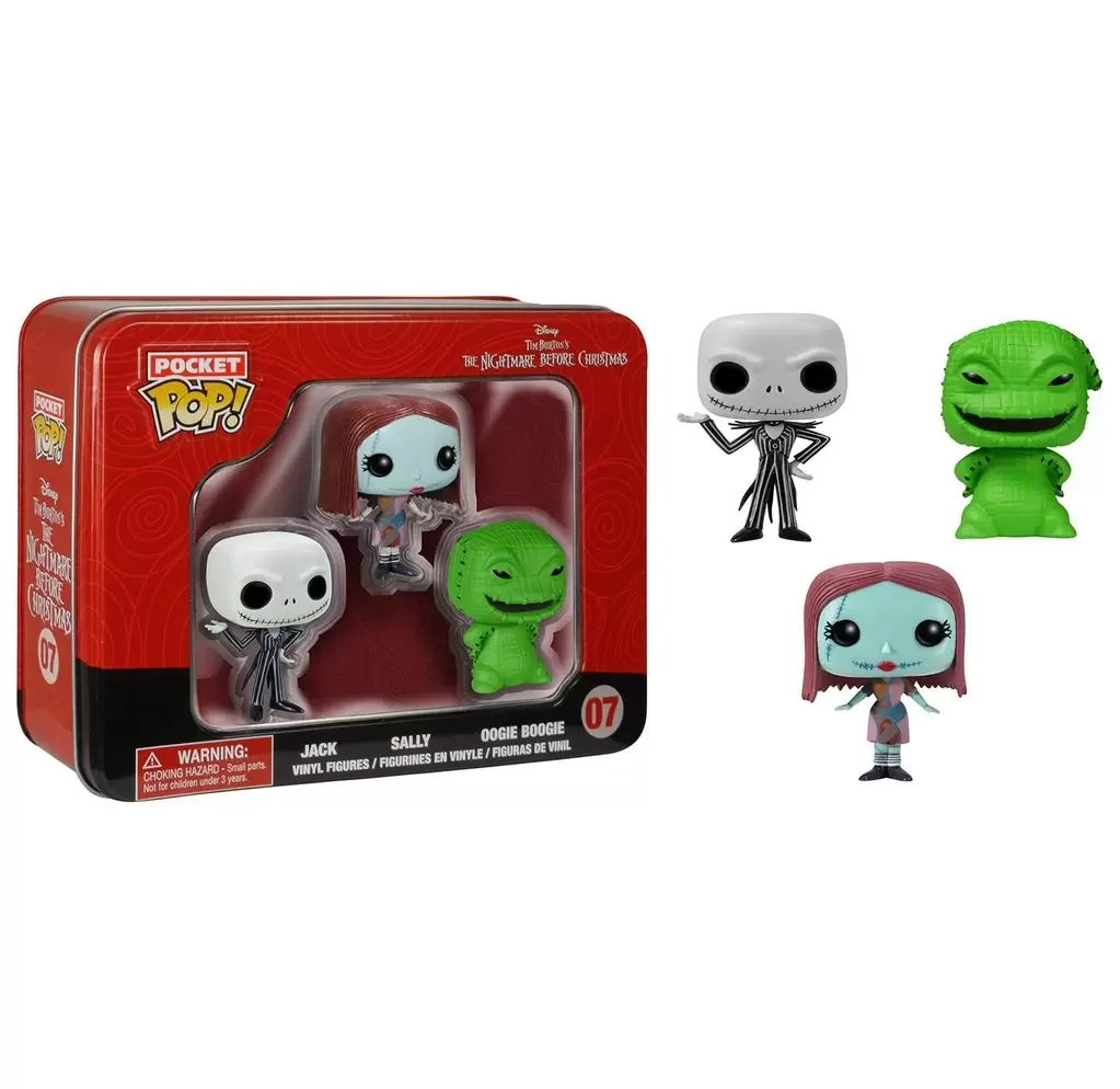 Pocket Pop! and Pop Minis! - Tinbox - Nightmare Before Christmas - Jack, Sally and Oogie Boogie 3 Pack