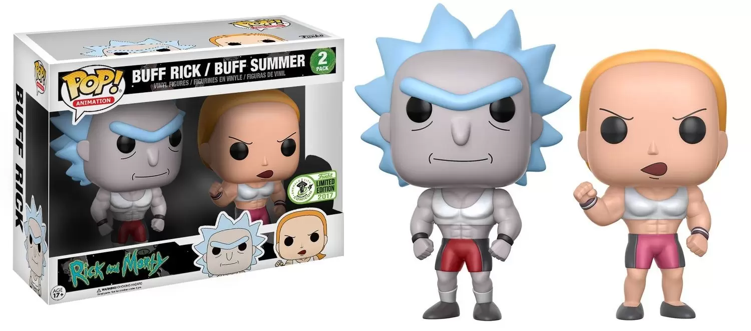 POP! Animation - Rick and Morty - Buff Rick And Buff Summer 2 Pack