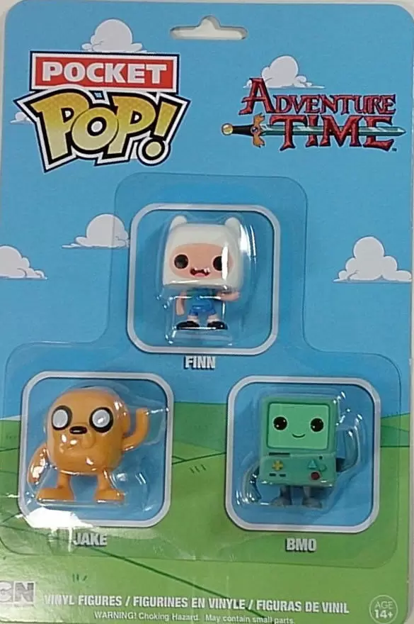 Pocket Pop! and Pop Minis! - Adventure Time - Finn, Jake and BMO 3 Pack
