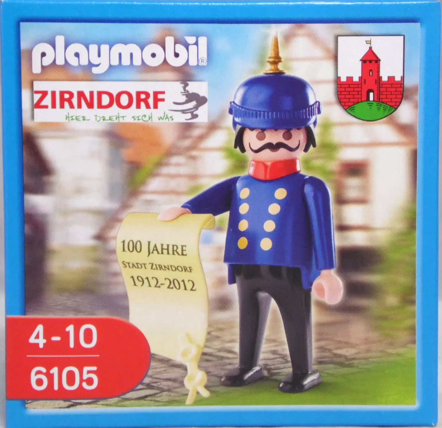 10 x Playmobil 6105 Riegel Sonderfigur Zirndorfer Stadtpolizist mit Pickelhaube 