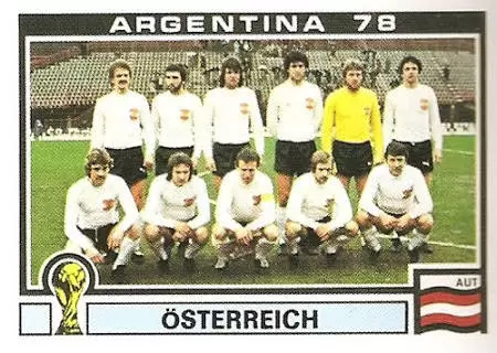 Argentina 78 World Cup - Austria Team - Austria