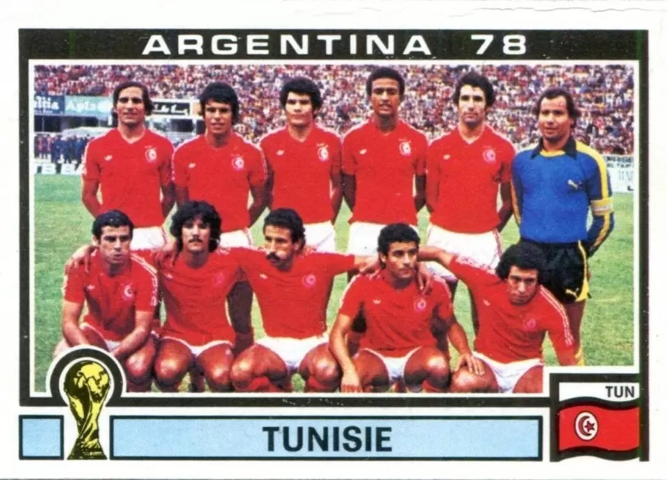 TUNISIE FIGURINA CALCIATORI PANINI ARGENTINA 78 NUOVONEW N.152 SQUADRA 