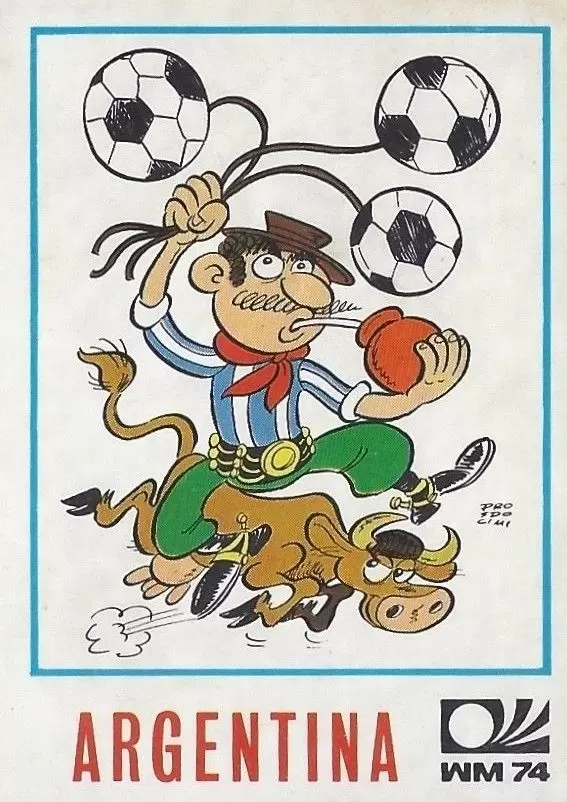 München 74 World Cup - Argentina Caricature - Argentina