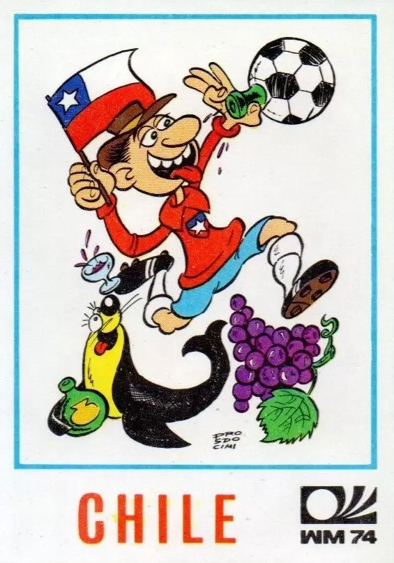 München 74 World Cup - Chile Caricature - Chile