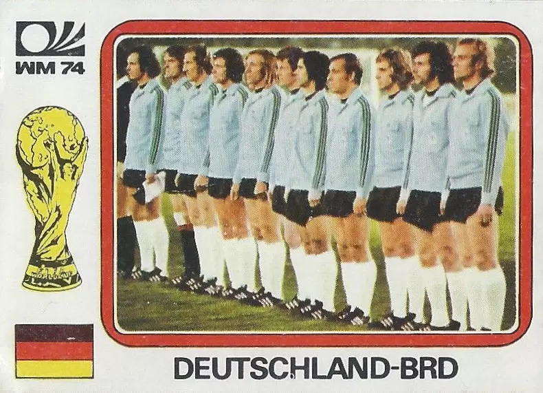 PANINI WORLD CUP STORY STICKER FULL TEAM GERMANY BRD 1974 MUNCHEN 74 SONRIC'S 