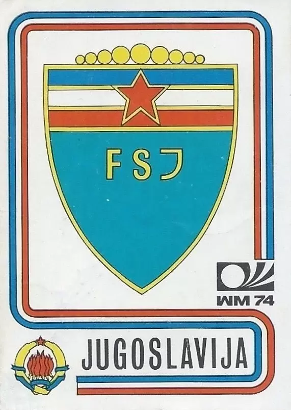München 74 World Cup - Badge Yugoslavia - Yugoslavia