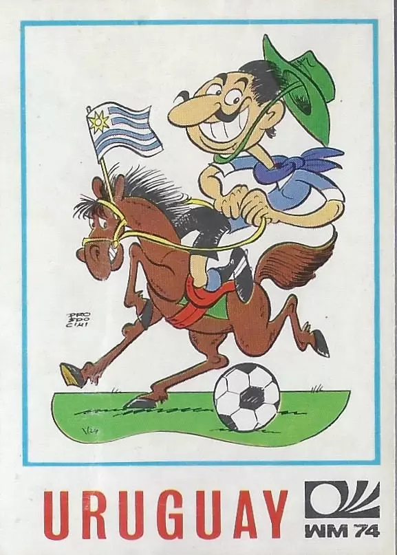 München 74 World Cup - Uruguay Caricature - Uruguay