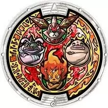 Yo-Tunes Yo-kai medals - Atti Soul Brothers (Blazion - Sproink - Swelton - Swelterrier)