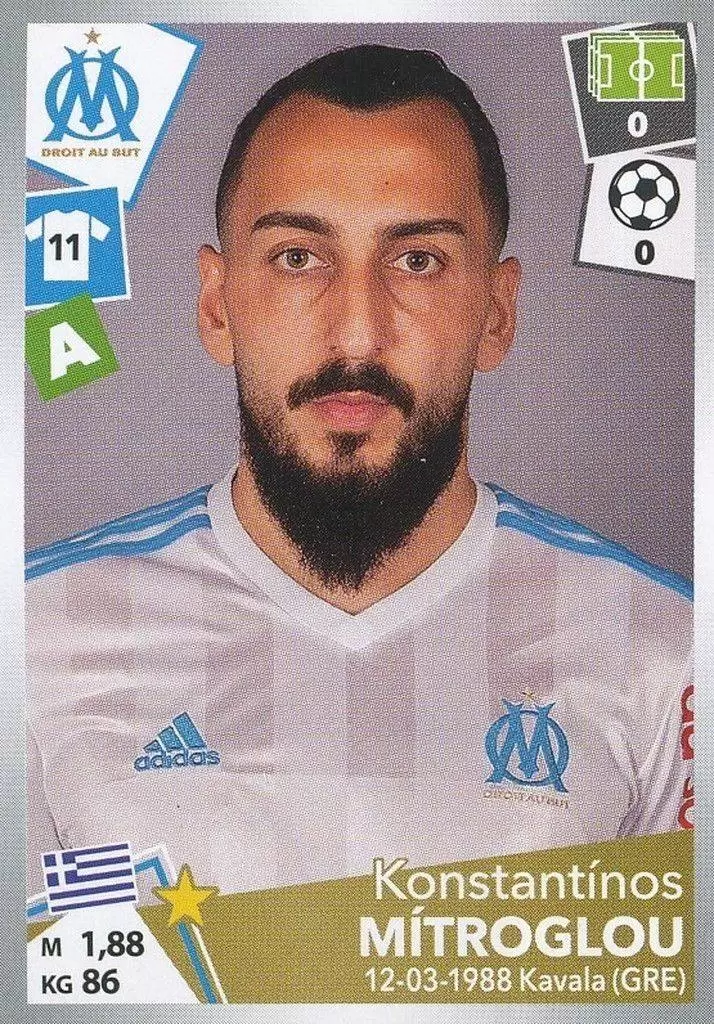 Foot 2017-18 : Championnat de France - Konstantínos  Mítroglou - Olympique de Marseille