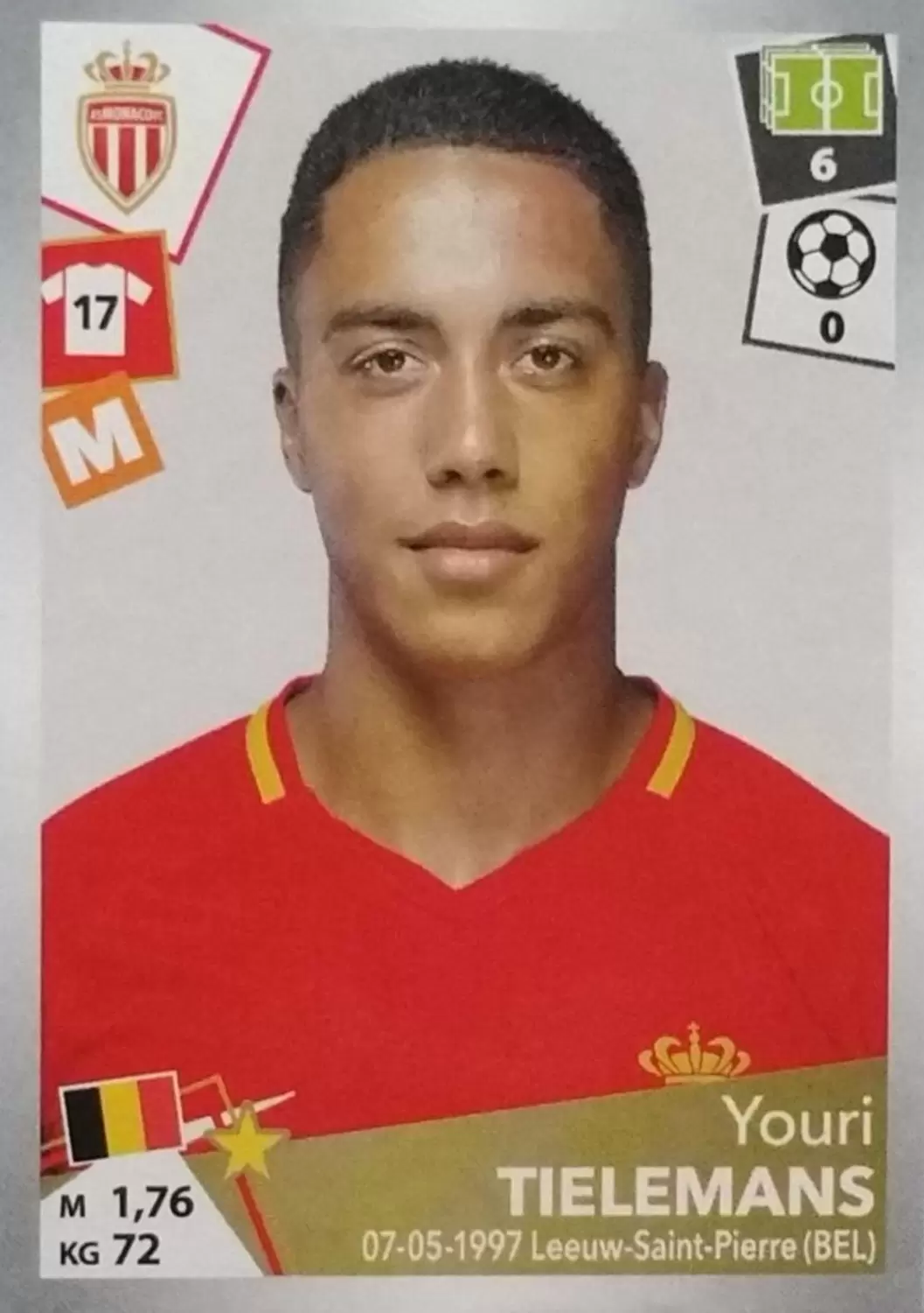 Foot 2017-18 : Championnat de France - Youri Tielemans - AS Monaco