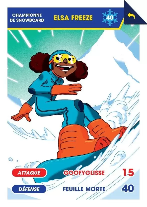 Cartes Tour du monde des sports (Pitch - Brioche Pasquier) - Elsa Freeze - Snowboard