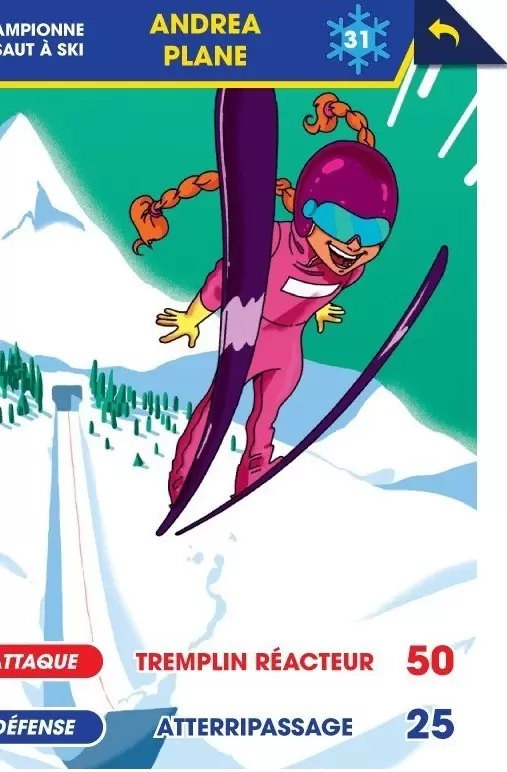 Cartes Tour du monde des sports (Pitch - Brioche Pasquier) - Andrea Plane - Saut de ski