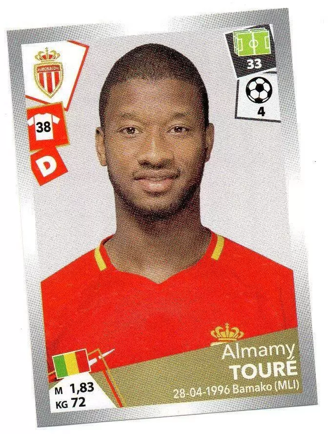 Foot 2017-18 : Championnat de France - Almamy Touré - AS Monaco