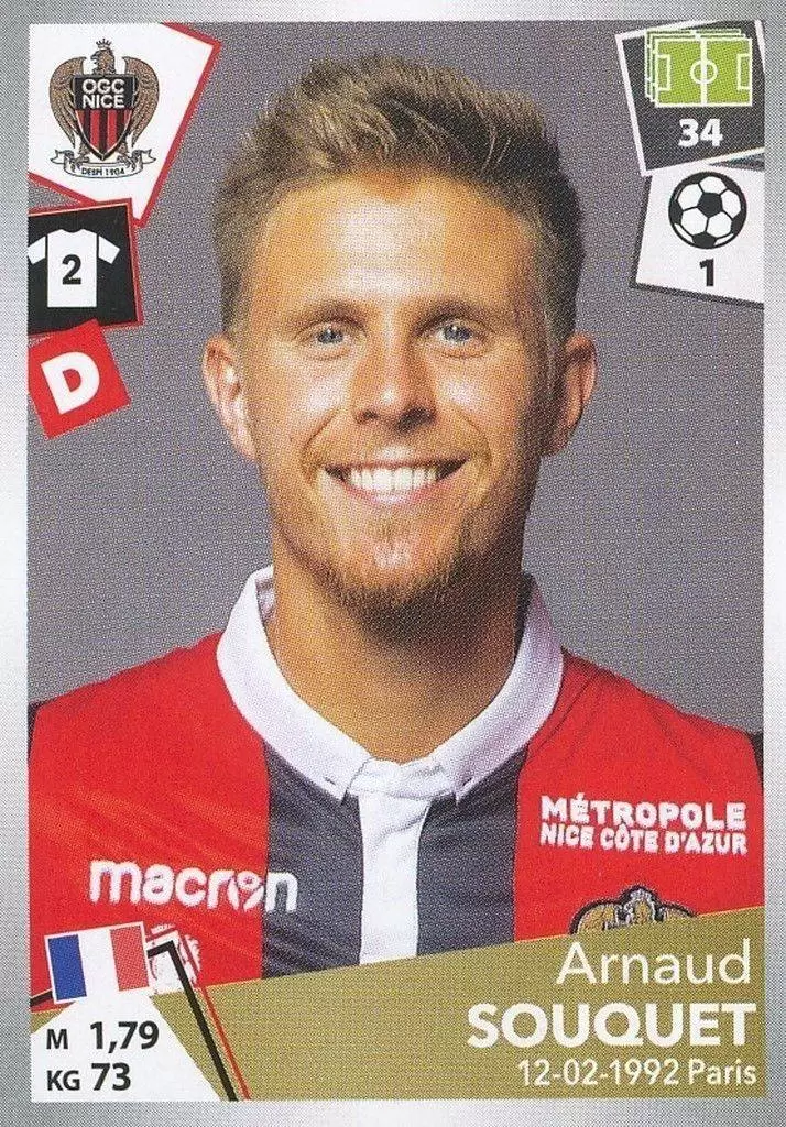 Foot 2017-18 : Championnat de France - Arnaud Souquet - OGC Nice