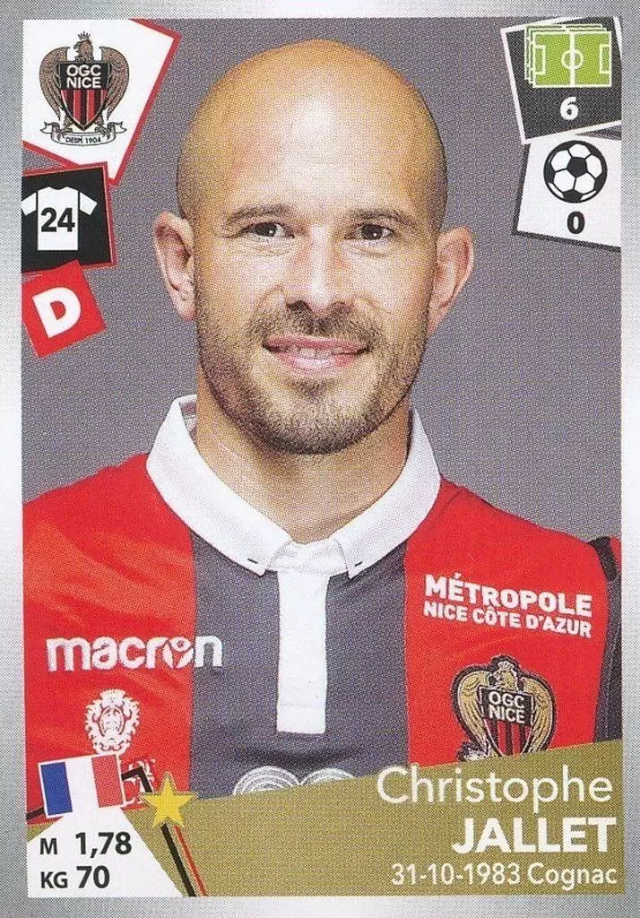 Foot 2017-18 : Championnat de France - Christophe Jallet - OGC Nice