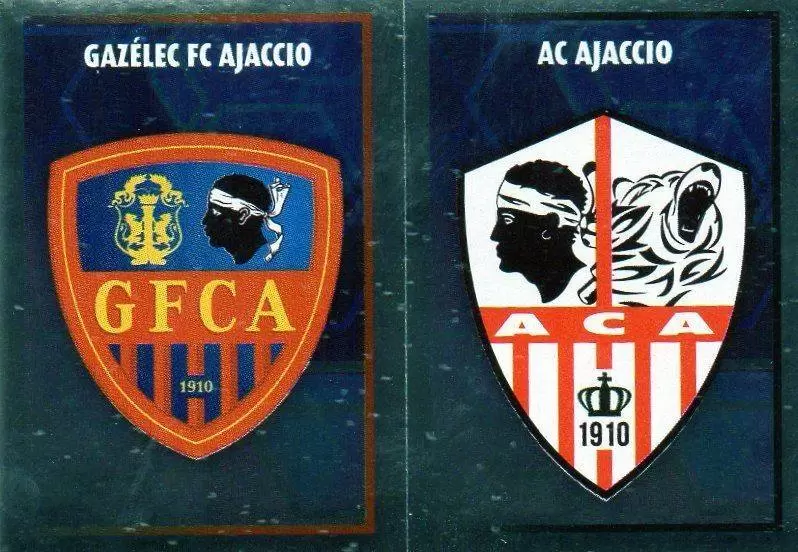 Foot 2017-18 : Championnat de France - Écusson (AC Ajaccio / Gazélec FC Ajaccio) - Ligue 2