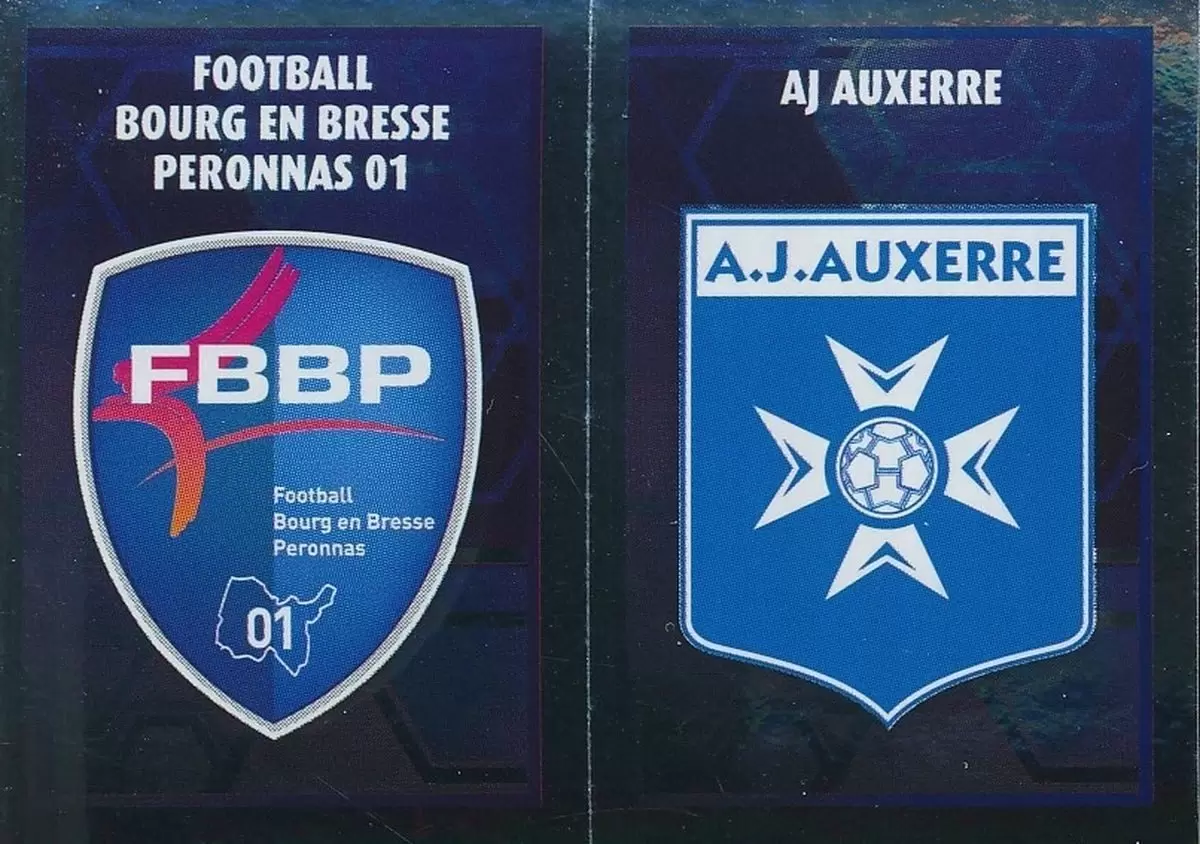 Foot 2017-18 : Championnat de France - Écusson (AJ Auxerre / FBBP 01) - Ligue 2