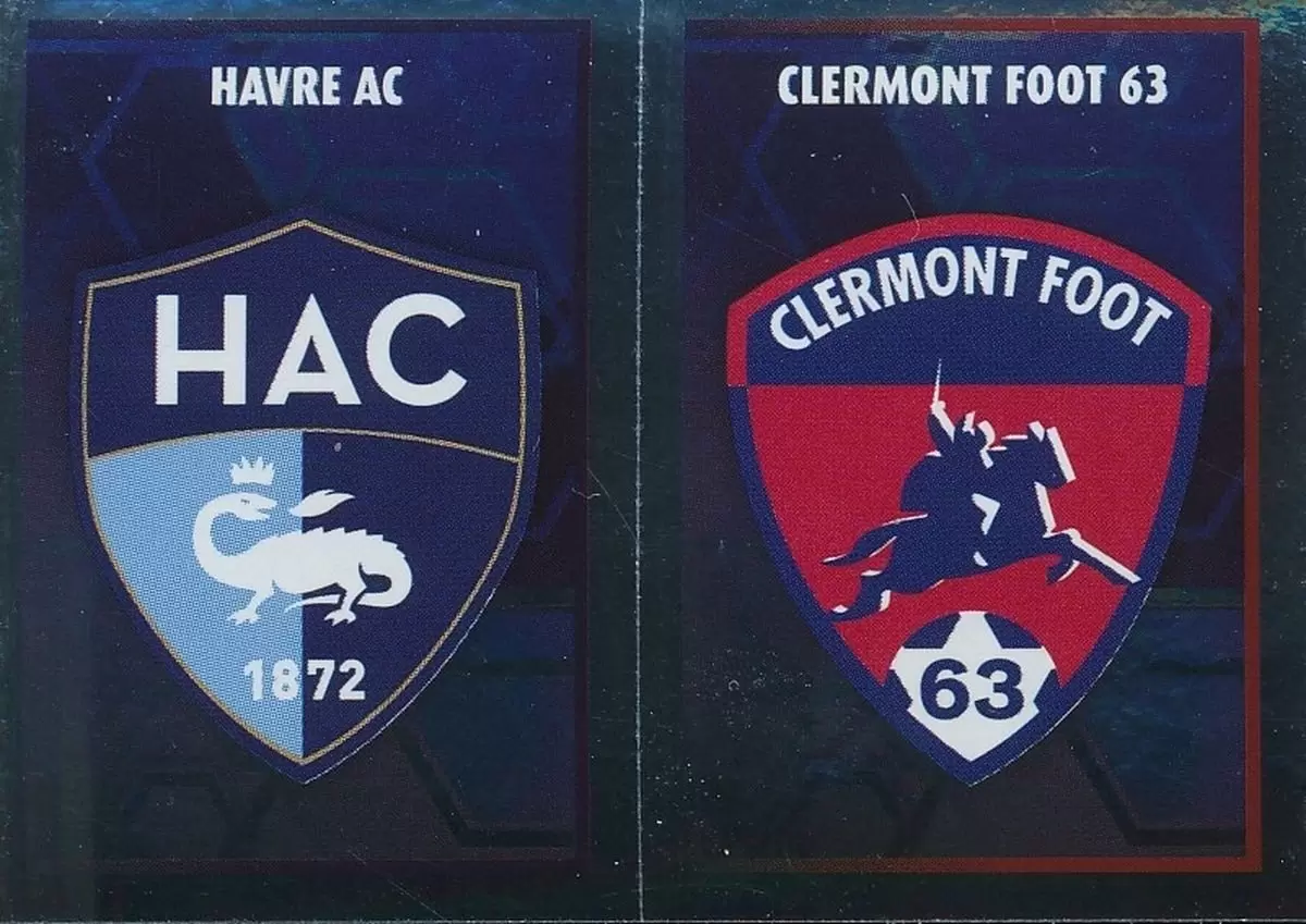 Foot 2017-18 : Championnat de France - Écusson (Clermont Foot / Havre AC) - Ligue 2