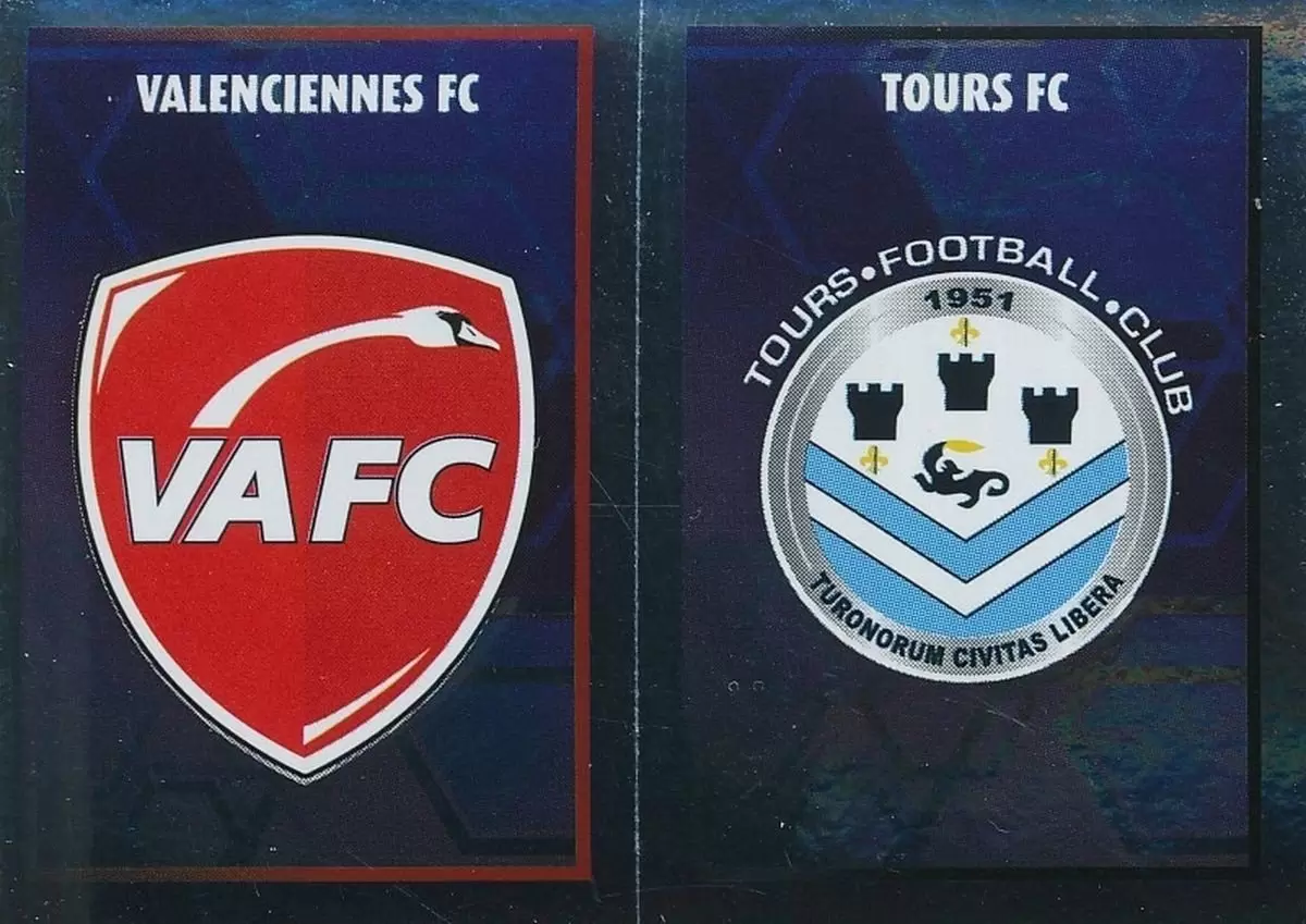 Foot 2017-18 : Championnat de France - Écusson (Tours FC / Valenciennes FC) - Ligue 2