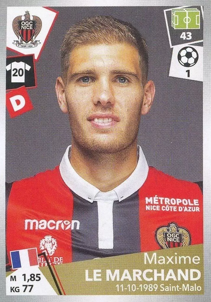 Foot 2017-18 : Championnat de France - Maxime Le Marchand - OGC Nice
