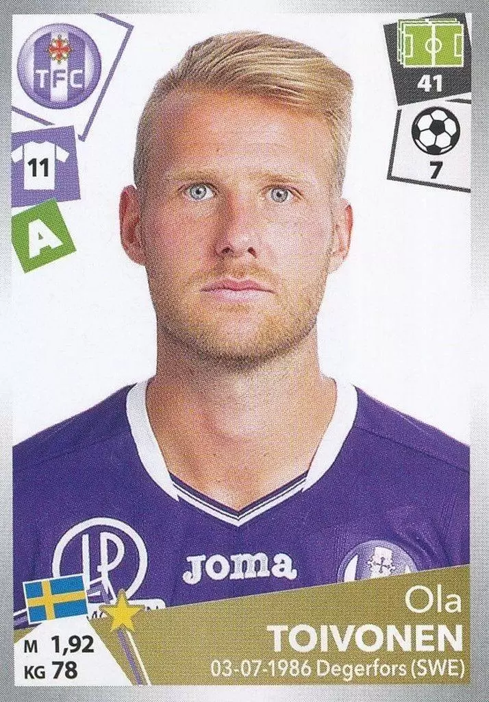 Foot 2017-18 : Championnat de France - Ola Toivonen - Toulouse FC