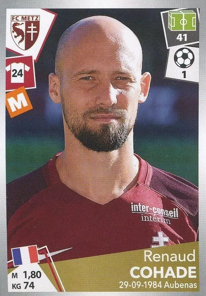 Foot 2017-18 : Championnat de France - Renaud Cohade - FC Metz