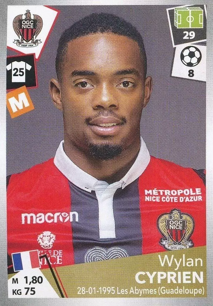 Foot 2017-18 : Championnat de France - Wylan Cyprien - OGC Nice