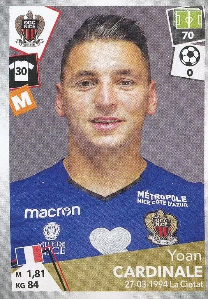 Foot 2017-18 : Championnat de France - Yoan Cardinale - OGC Nice