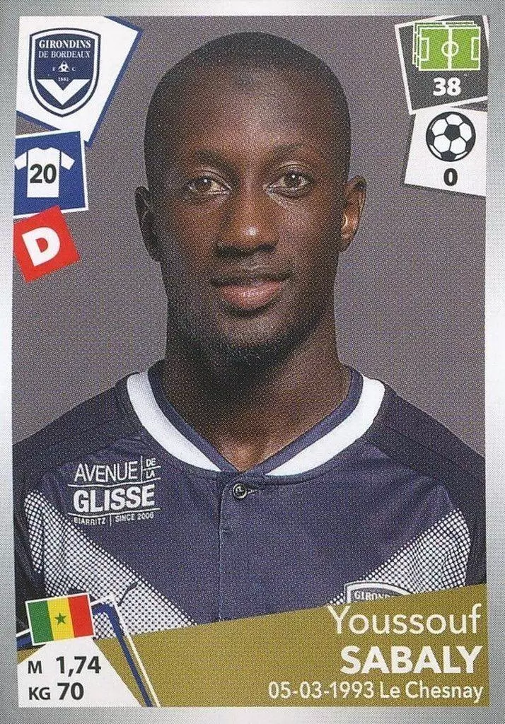 Foot 2017-18 : Championnat de France - Youssouf Sabaly - Girondins de Bordeaux