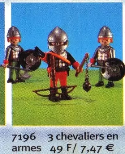 Playmobil Chevaliers - 3 chevaliers en armes