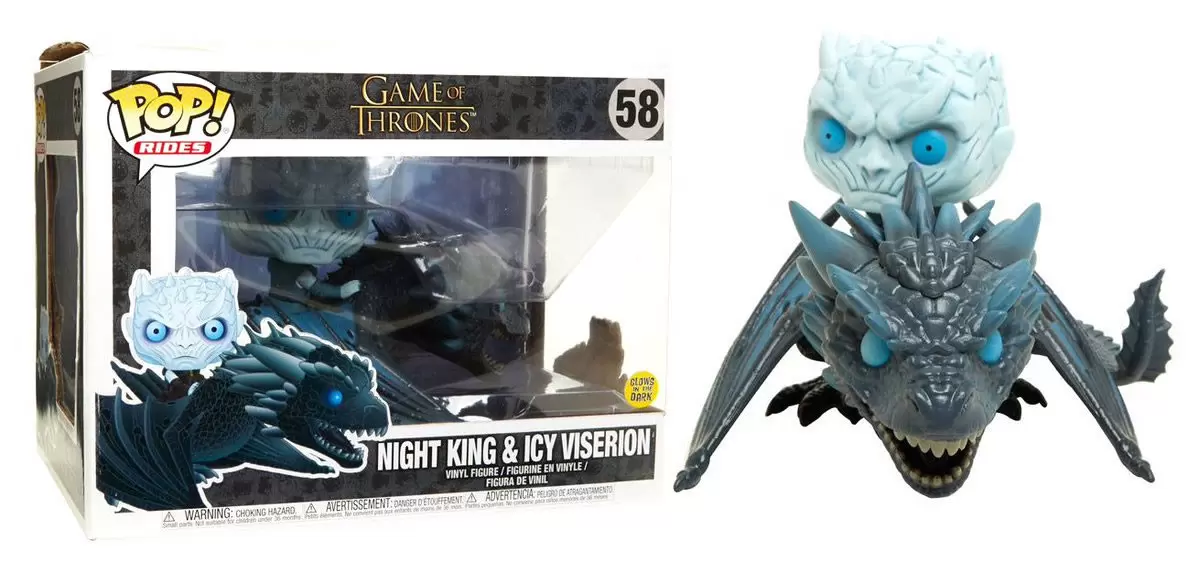 Game Of Thrones Night King On Dragon Viserion POP Rides Vinyl Figure FUNKO 