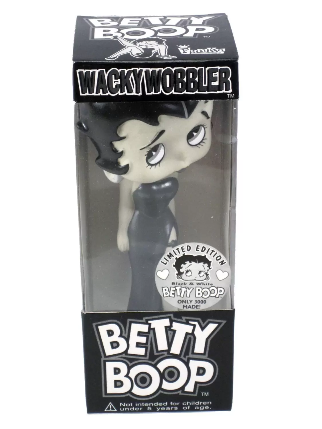 Wacky Wobbler Cartoons - Betty Boop Black and White