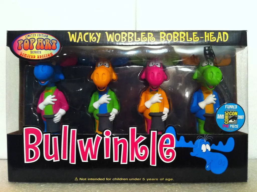 Wacky Wobbler Cartoons - Bullwinkle 4 Pack
