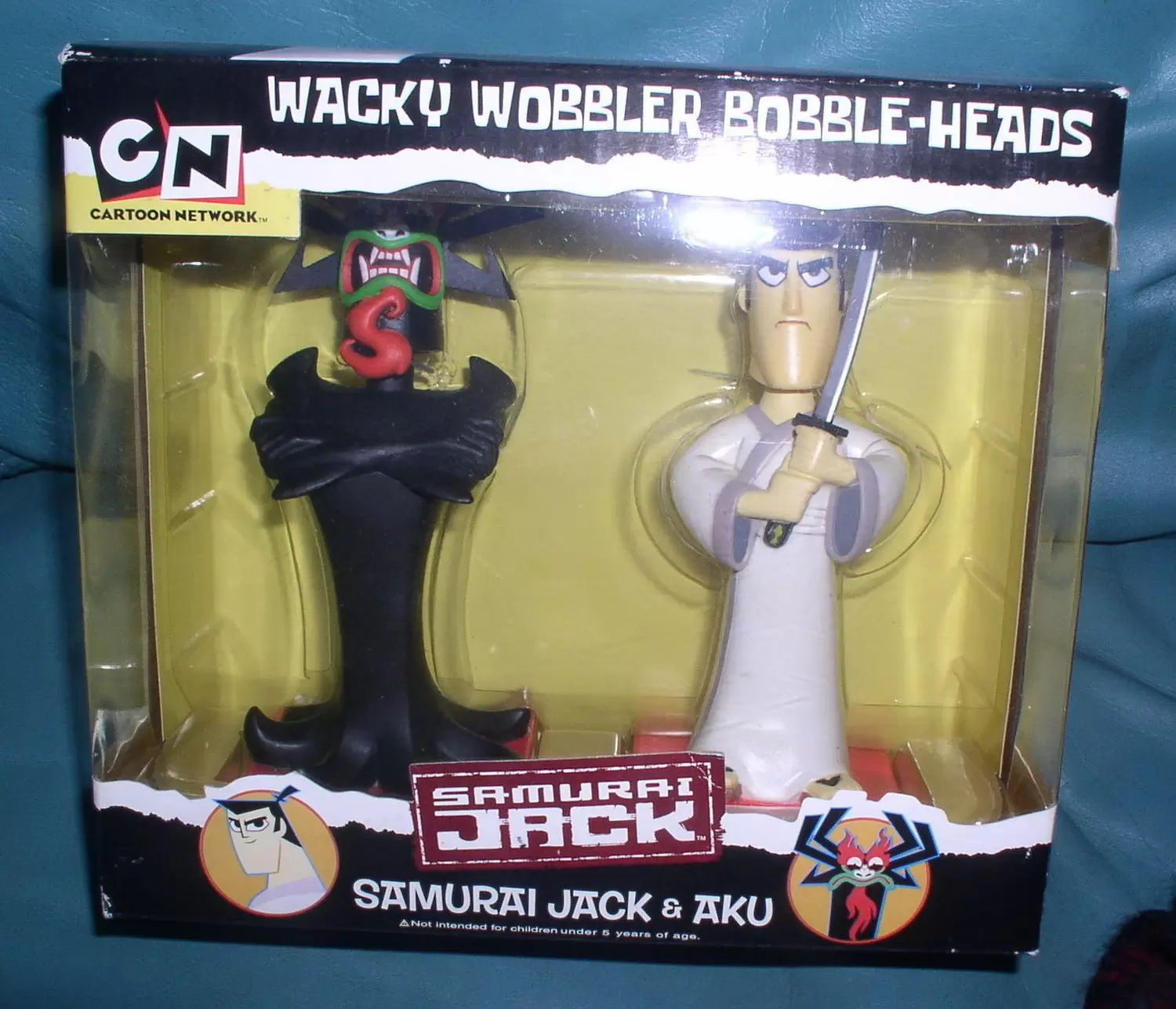 Wacky Wobbler Cartoons - Cartoon Network - Samurai Jack and Aku  2 Pack